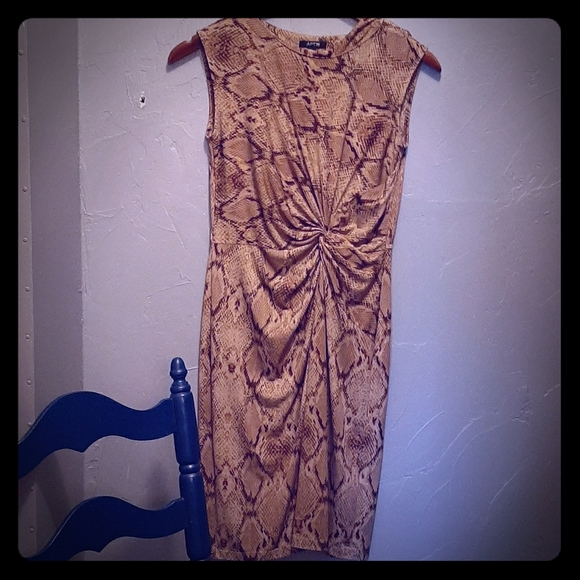 Snakeskin Pattern Sheath Dress - Picture 1 of 4